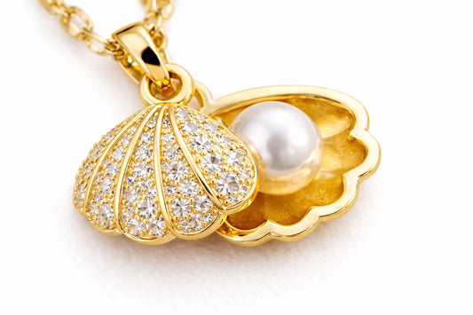 Collier Coquillage Ouvrant en Or