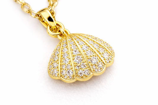 Collier Coquillage Ouvrant en Or