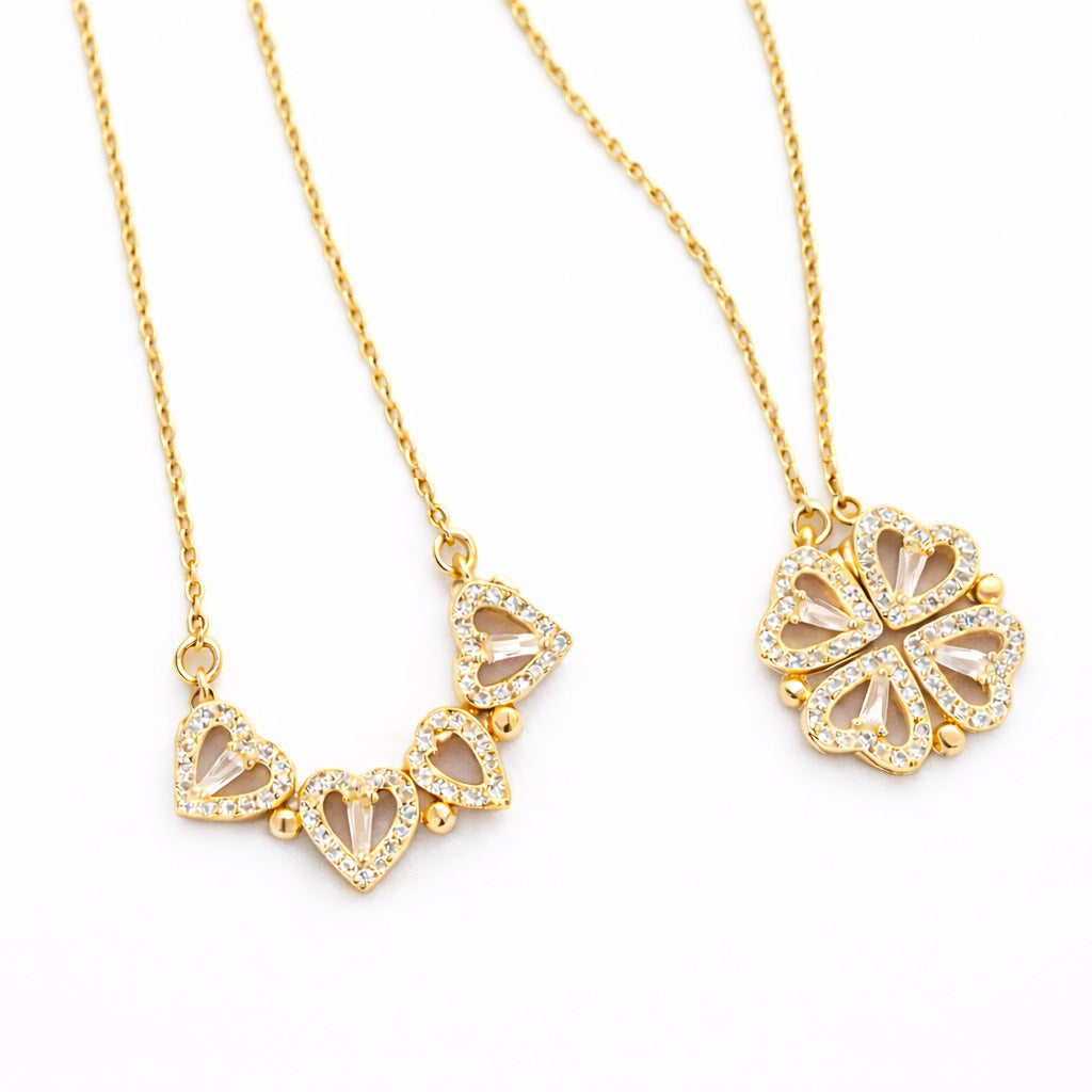 Collier Trèfle à Quatre Cœurs